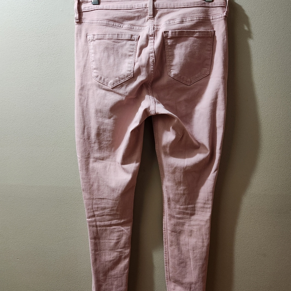 Old Navy, stretchable, creamy pink denim, skinny jeans, size 10 - Picture 3 of 3